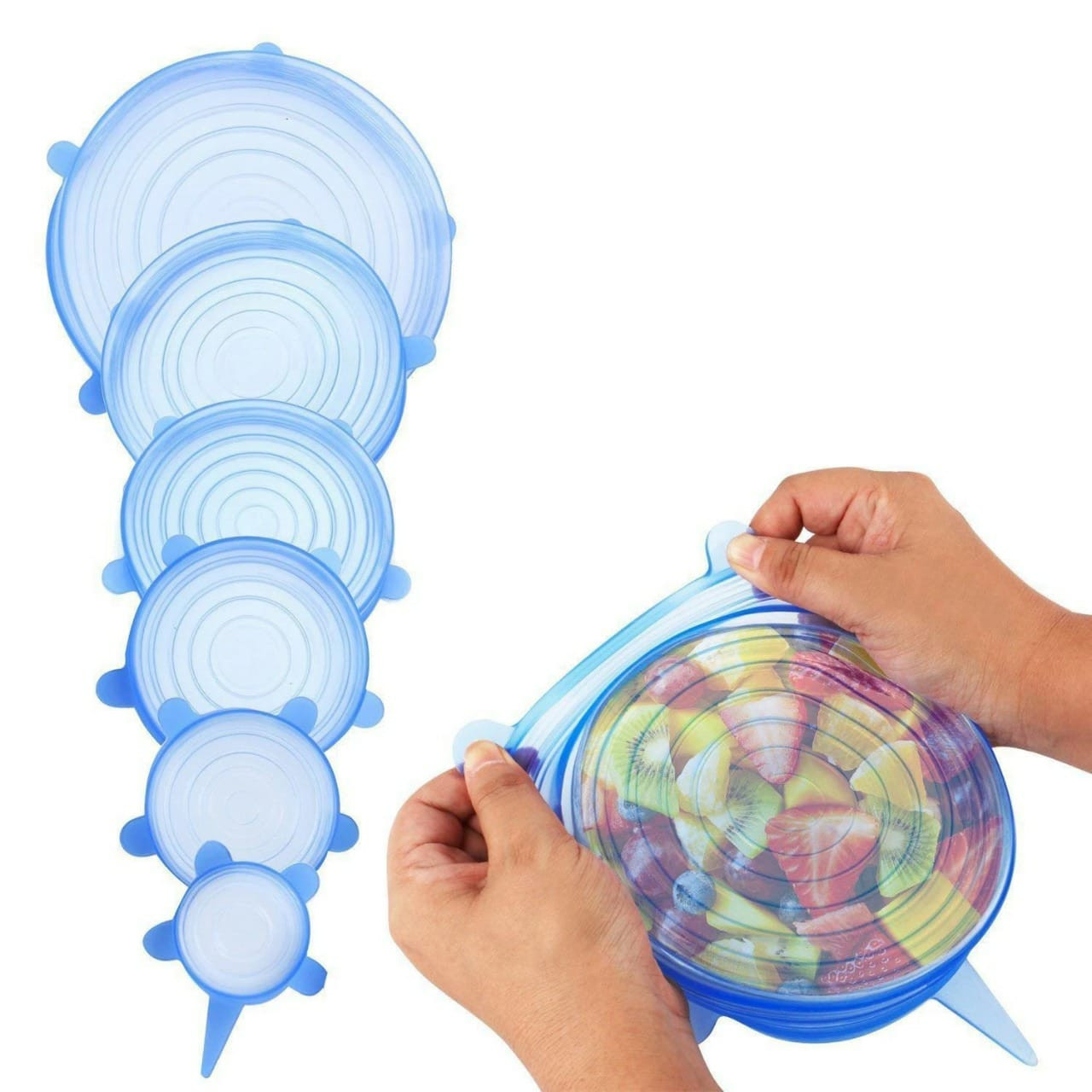 Tapas en silicona multiusos x 6